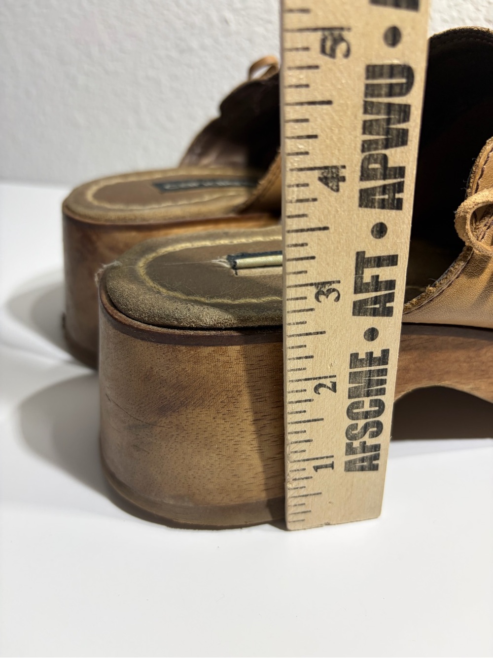 Vintage Y2K Candies Wooden Platform Mules 6.5 - Picture 9 of 9